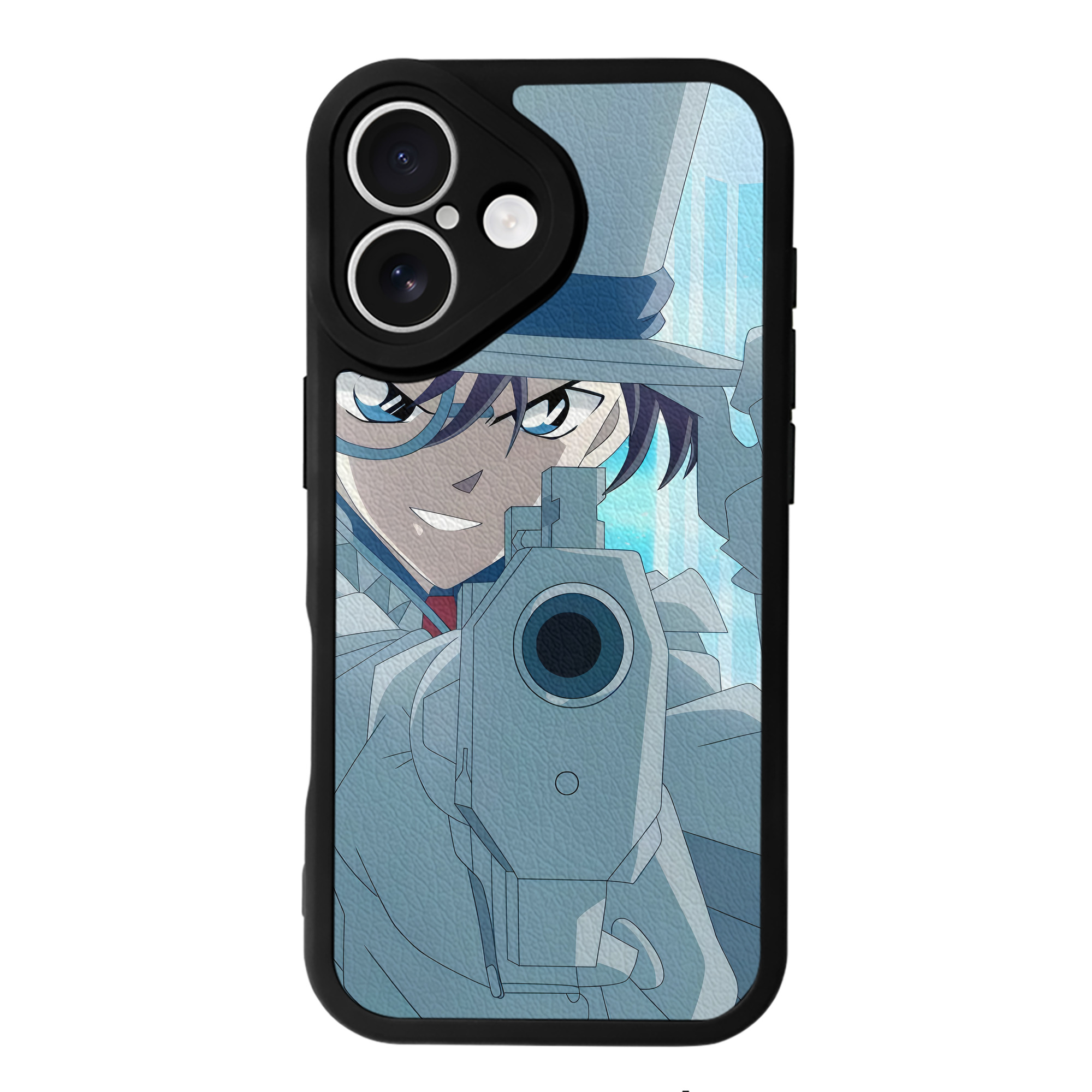 （画像用） 名探偵コナン Detective Conan 【iPhone 16シリーズ対応】シリコンスマホケース（レザー調） 材質：シリコン